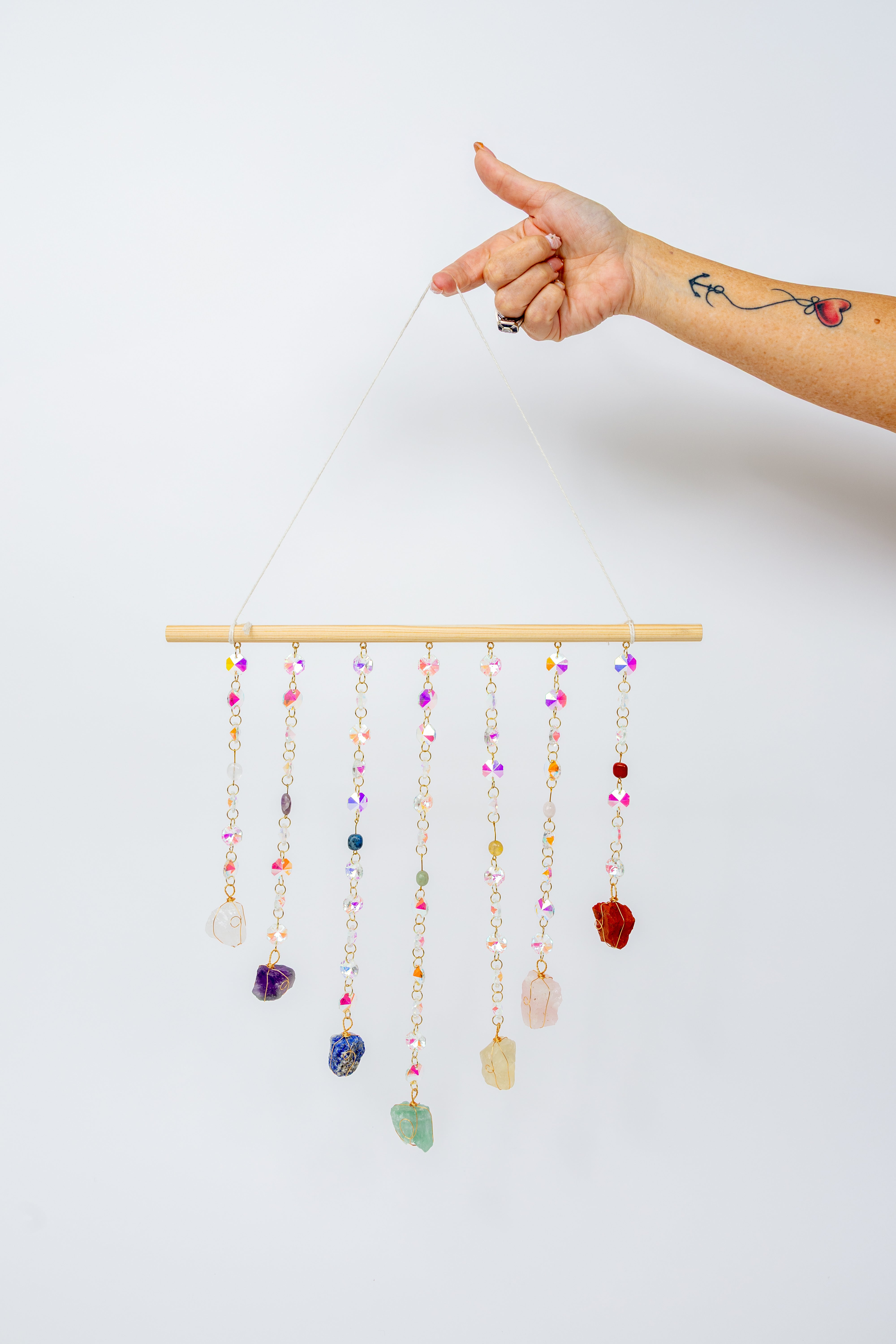 Raw Chakra Crystal Suncatcher