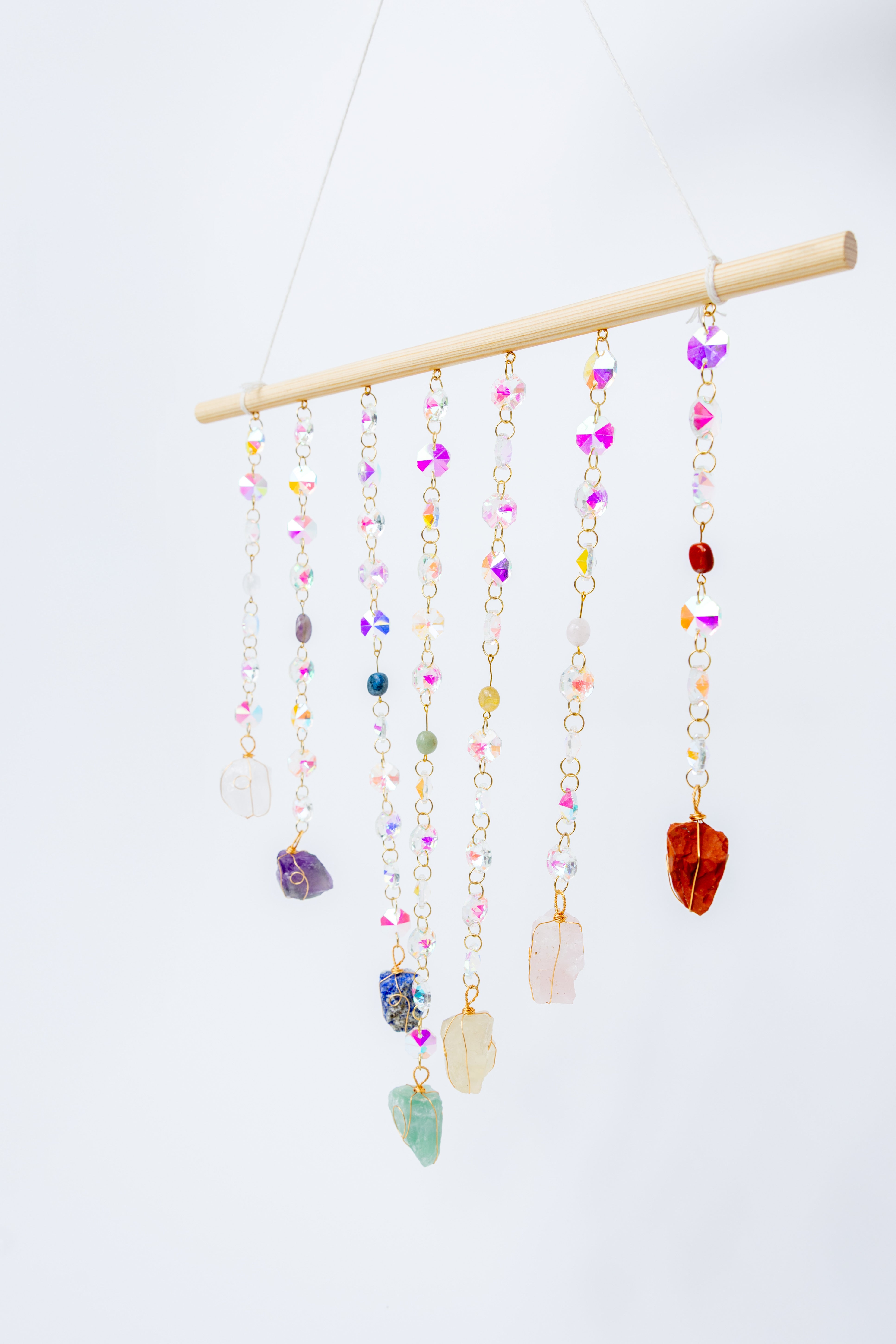 Raw Chakra Crystal Suncatcher